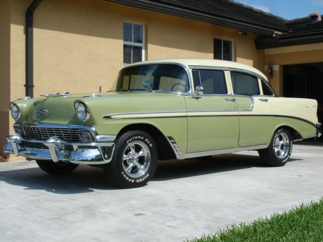 1956 Green Chevrolet Bel Air/150/210 Sedan