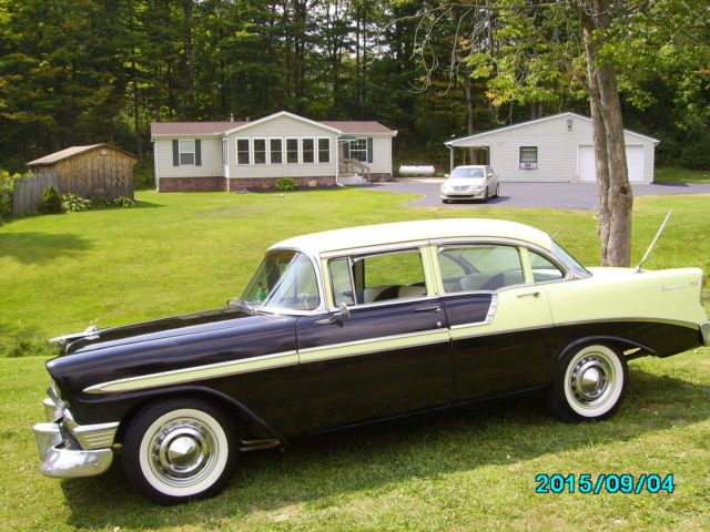 1956 Black Chevrolet Bel Air/150/210 Sedan