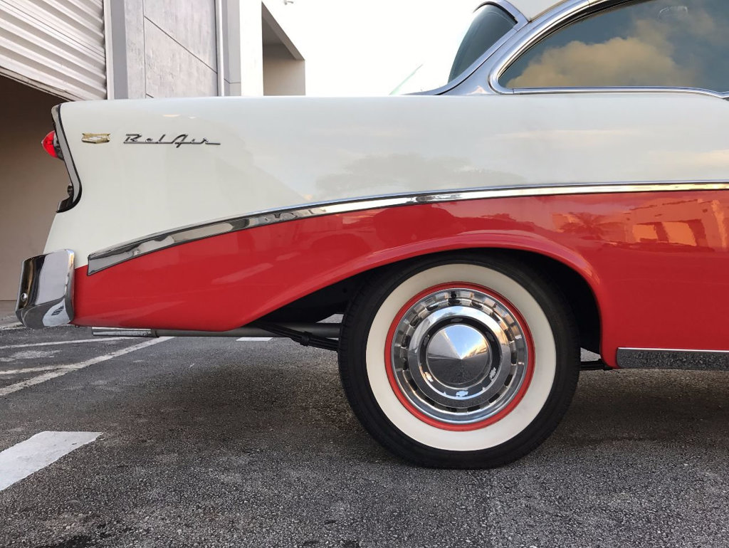 1956 Orange Chevrolet Bel Air/150/210 Coupe