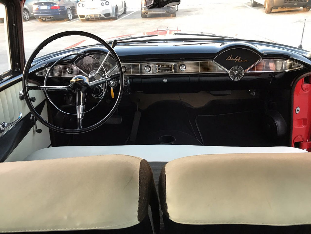 1956 Orange Chevrolet Bel Air/150/210 Coupe