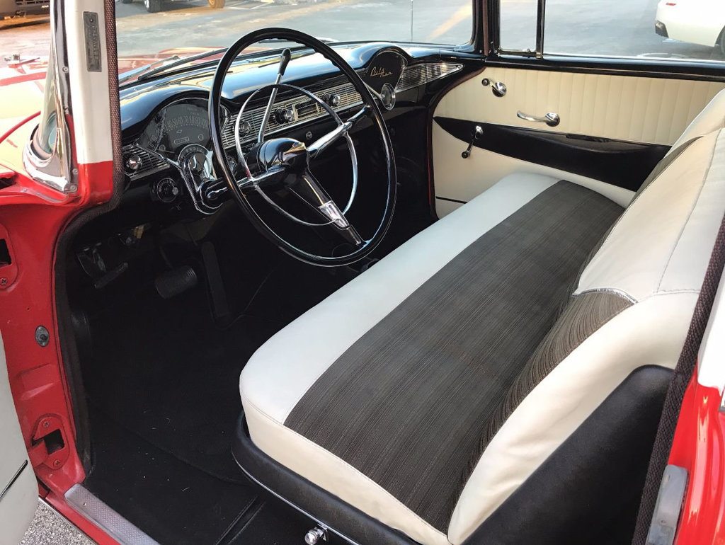 1956 Orange Chevrolet Bel Air/150/210 Coupe