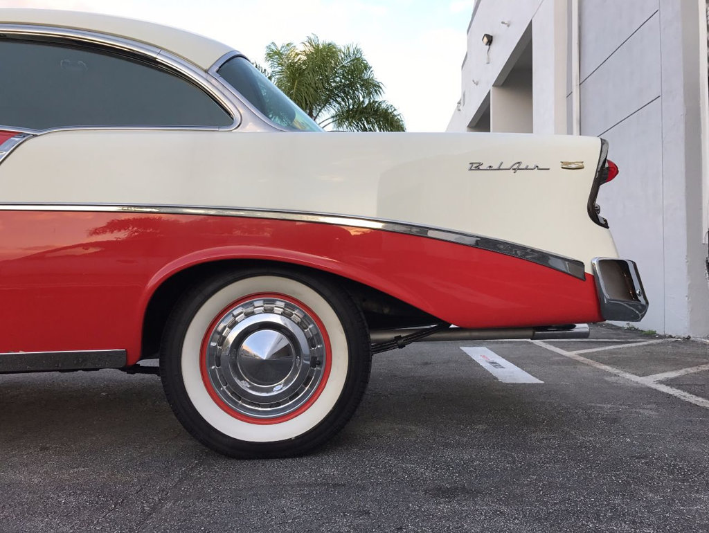 1956 Orange Chevrolet Bel Air/150/210 Coupe