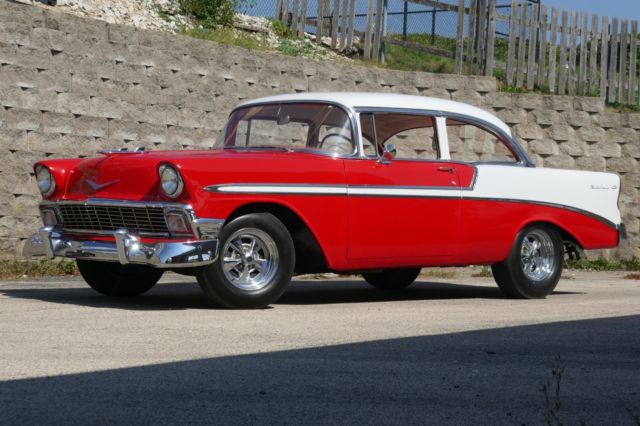 1956 Red/White Chevrolet Bel Air/150/210 Coupe