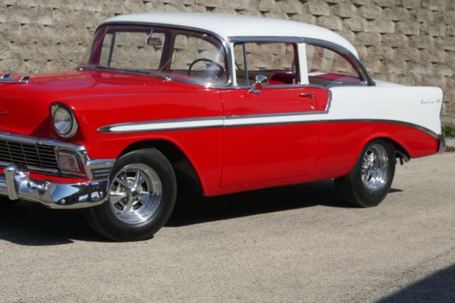1956 Red/White Chevrolet Bel Air/150/210 Coupe