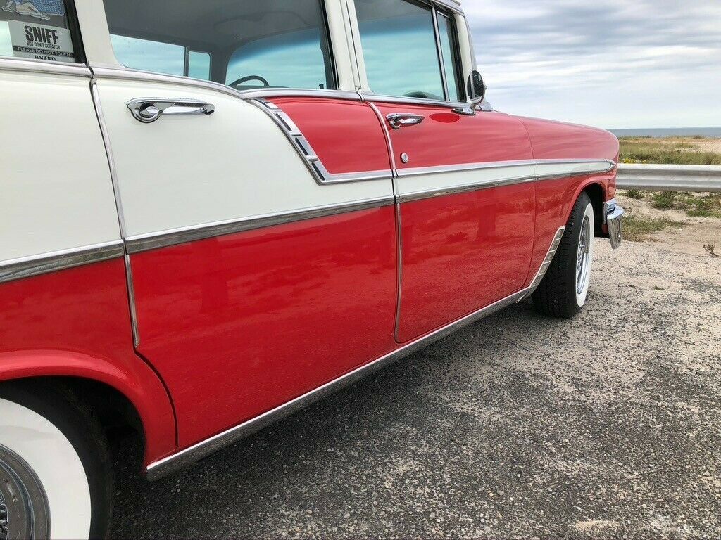 1956 Matedor Red & India Ivory Chevrolet Bel Air/150/210 Sedan