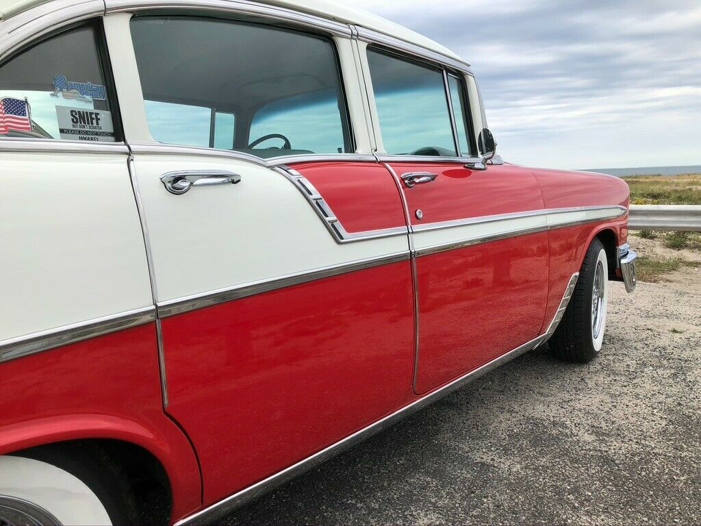 1956 Matedor Red & India Ivory Chevrolet Bel Air/150/210 Sedan