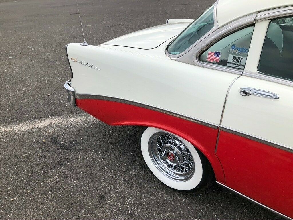 1956 Matedor Red & India Ivory Chevrolet Bel Air/150/210 Sedan