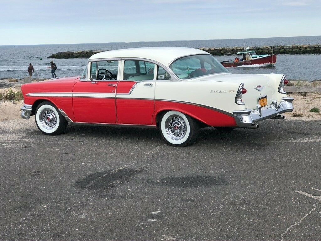 1956 Matedor Red & India Ivory Chevrolet Bel Air/150/210 Sedan