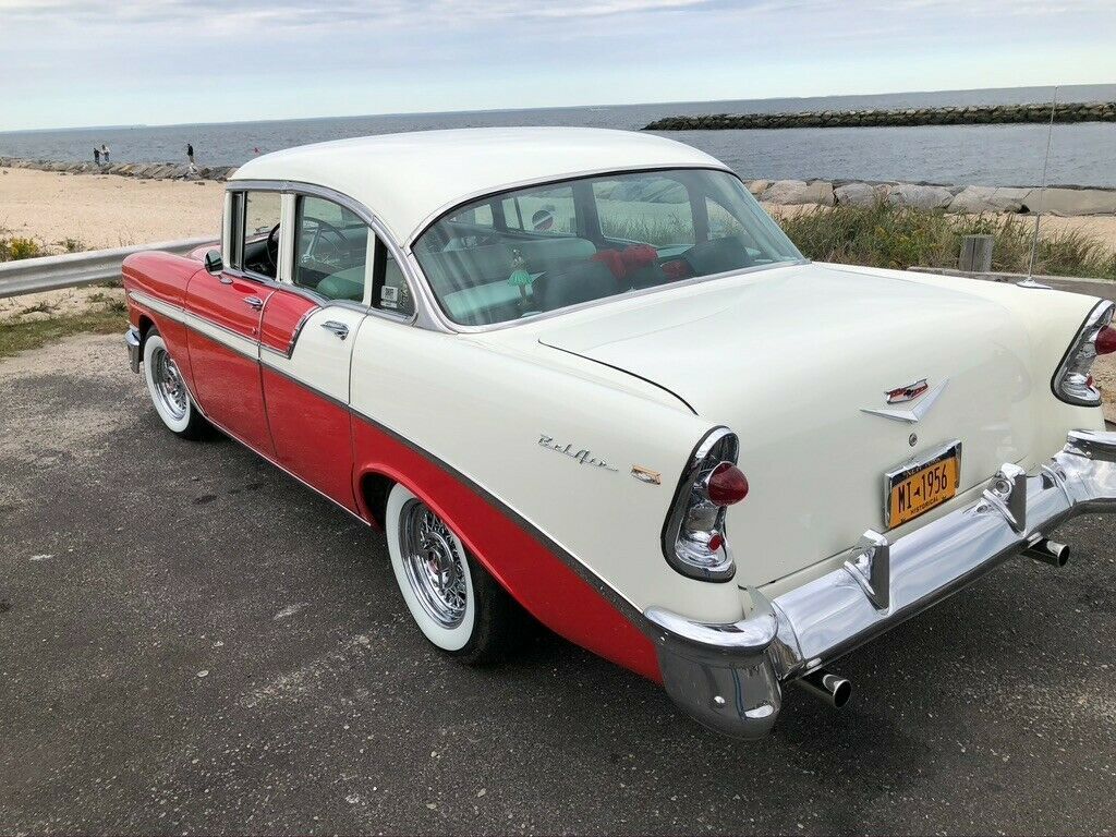 1956 Matedor Red & India Ivory Chevrolet Bel Air/150/210 Sedan