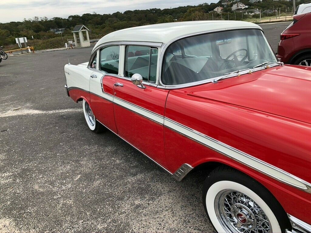 1956 Matedor Red & India Ivory Chevrolet Bel Air/150/210 Sedan