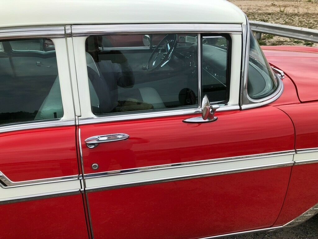1956 Matedor Red & India Ivory Chevrolet Bel Air/150/210 Sedan