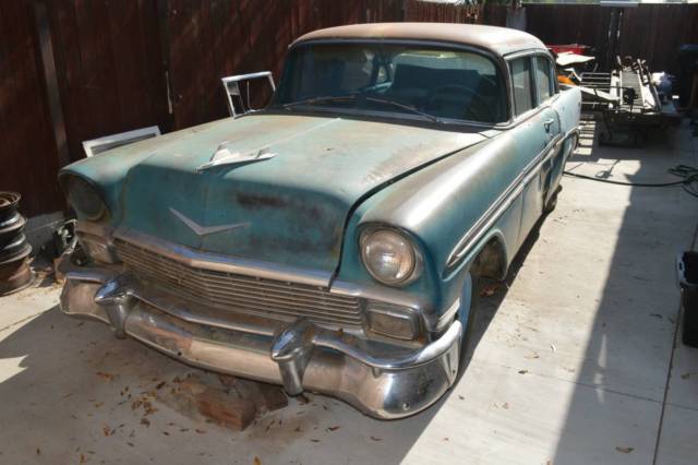 1956 Blue Chevrolet Bel Air/150/210 Sedan