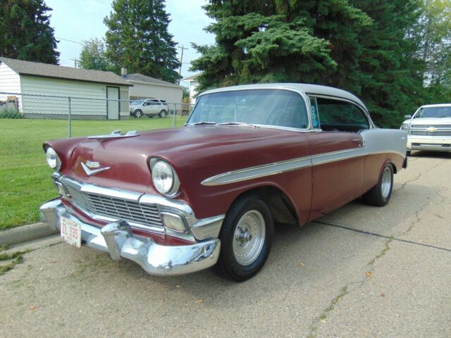 1956 Burgundy Chevrolet Bel Air/150/210 Coupe