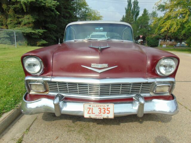 1956 Burgundy Chevrolet Bel Air/150/210 Coupe