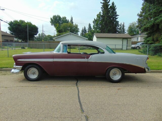 1956 Burgundy Chevrolet Bel Air/150/210 Coupe