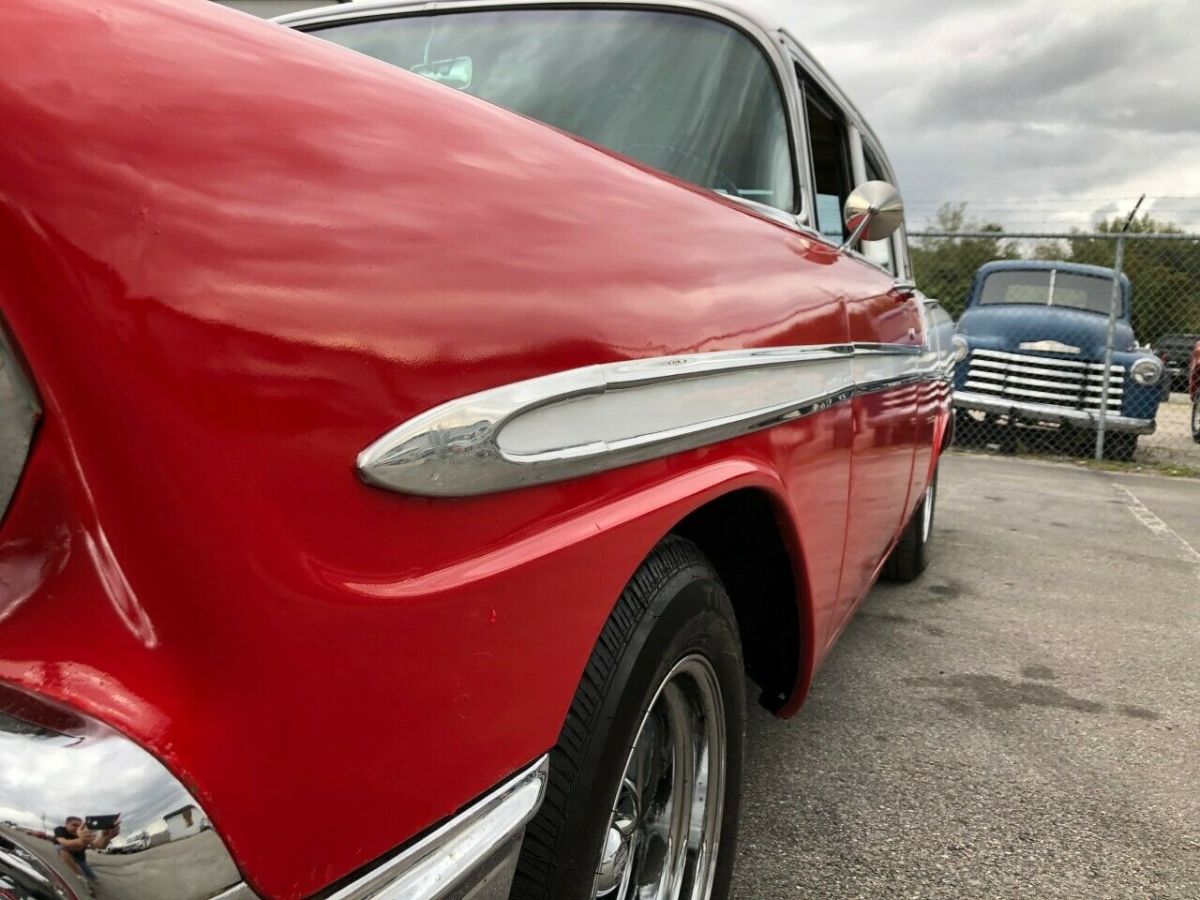 1956 Red Chevrolet Bel Air/150/210 Sedan