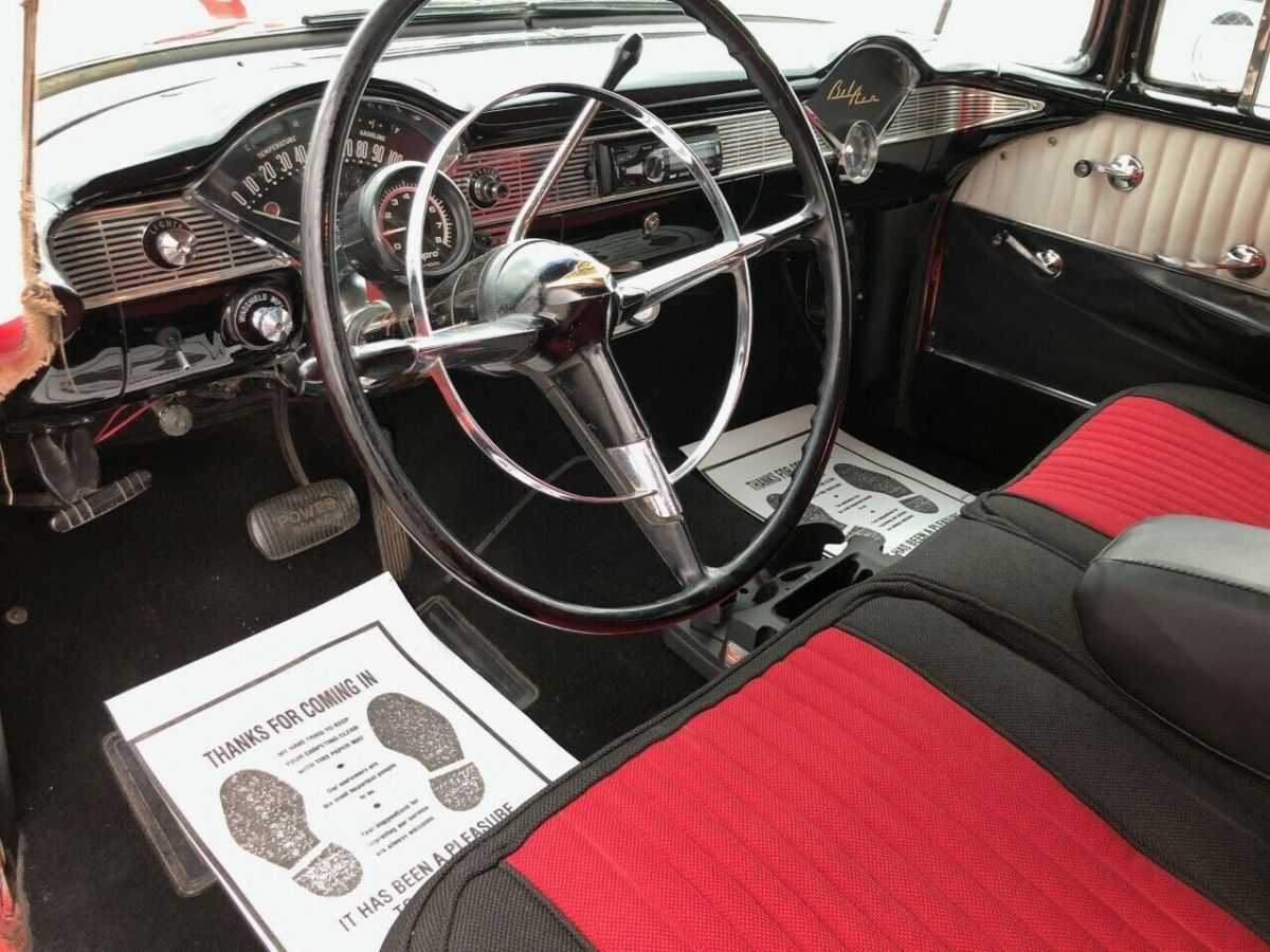 1956 Red Chevrolet Bel Air/150/210 Sedan