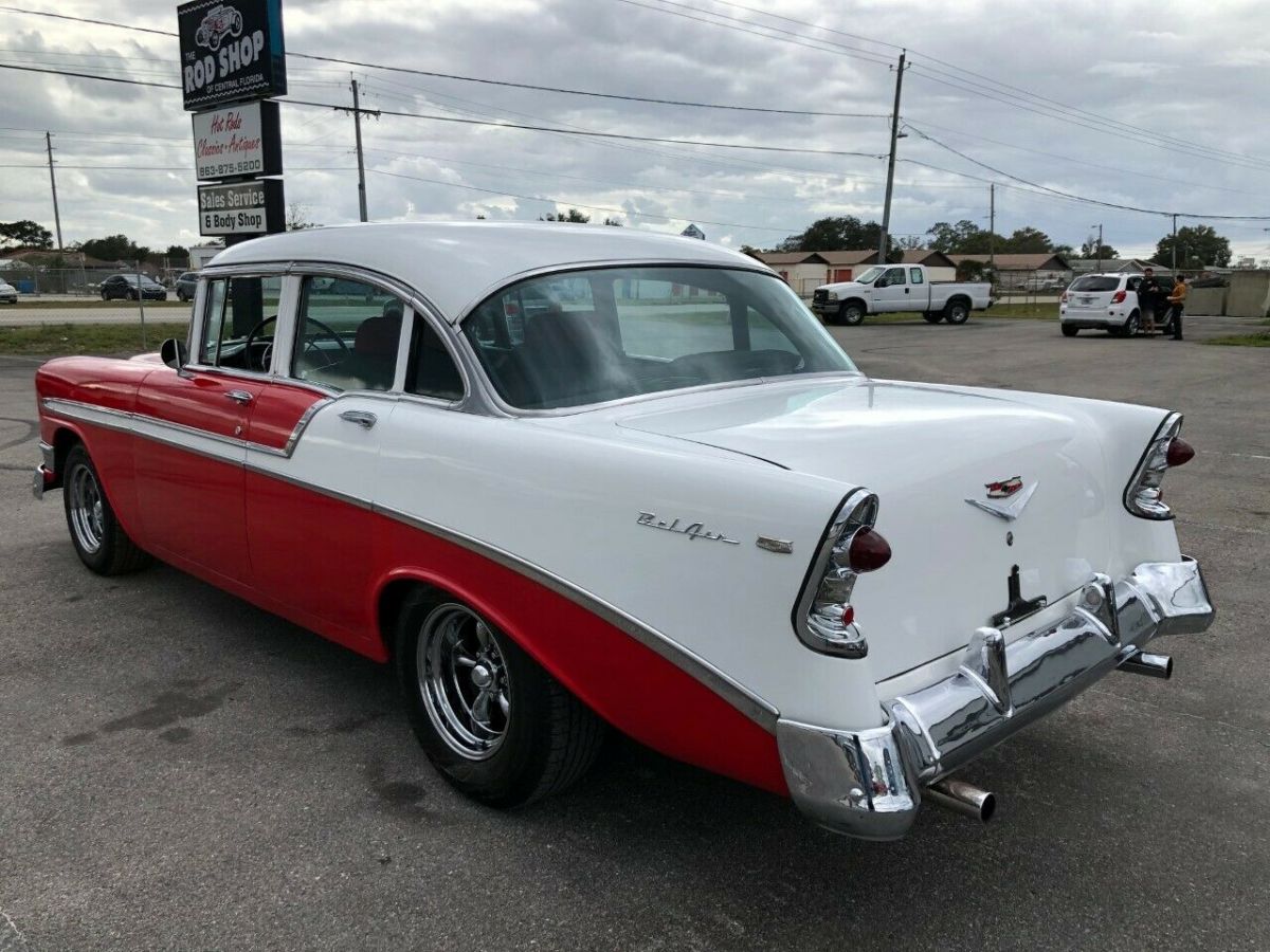 1956 Red Chevrolet Bel Air/150/210 Sedan