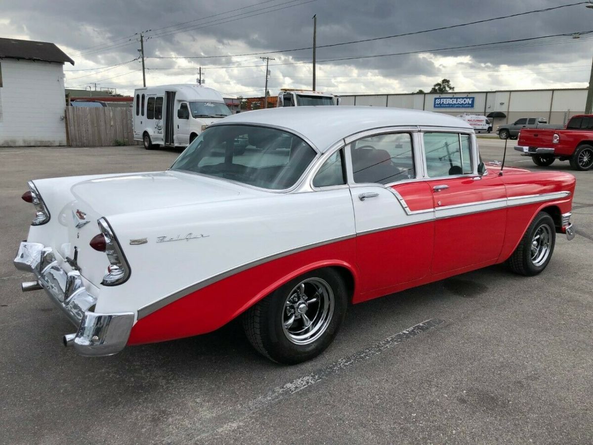 1956 Red Chevrolet Bel Air/150/210 Sedan