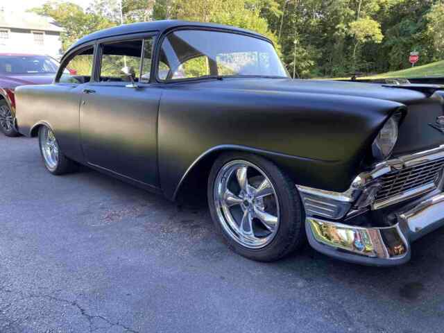 1956 Black Chevrolet Bel Air/210/150 Sedan 2 door post