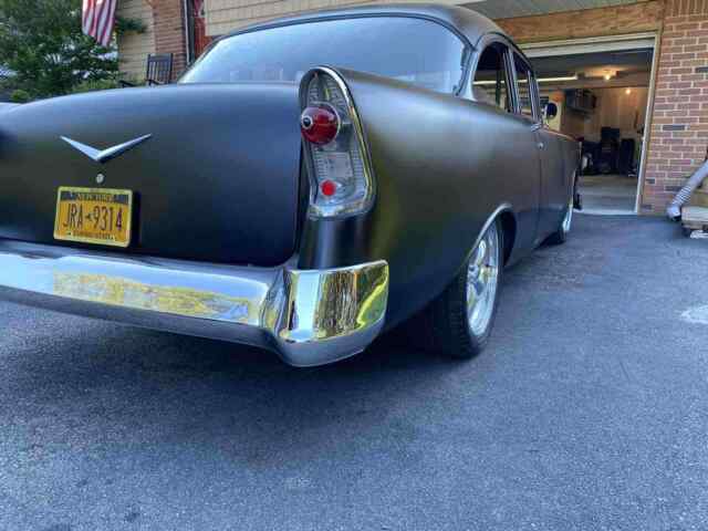 1956 Black Chevrolet Bel Air/210/150 Sedan 2 door post