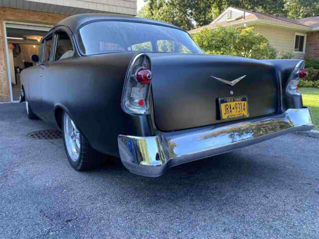 1956 Black Chevrolet Bel Air/210/150 Sedan 2 door post