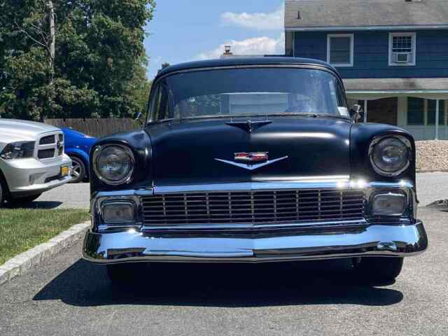 1956 Black Chevrolet Bel Air/210/150 Sedan 2 door post