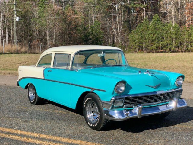 1956 Blue Chevrolet Bel Air/150/210 Sedan