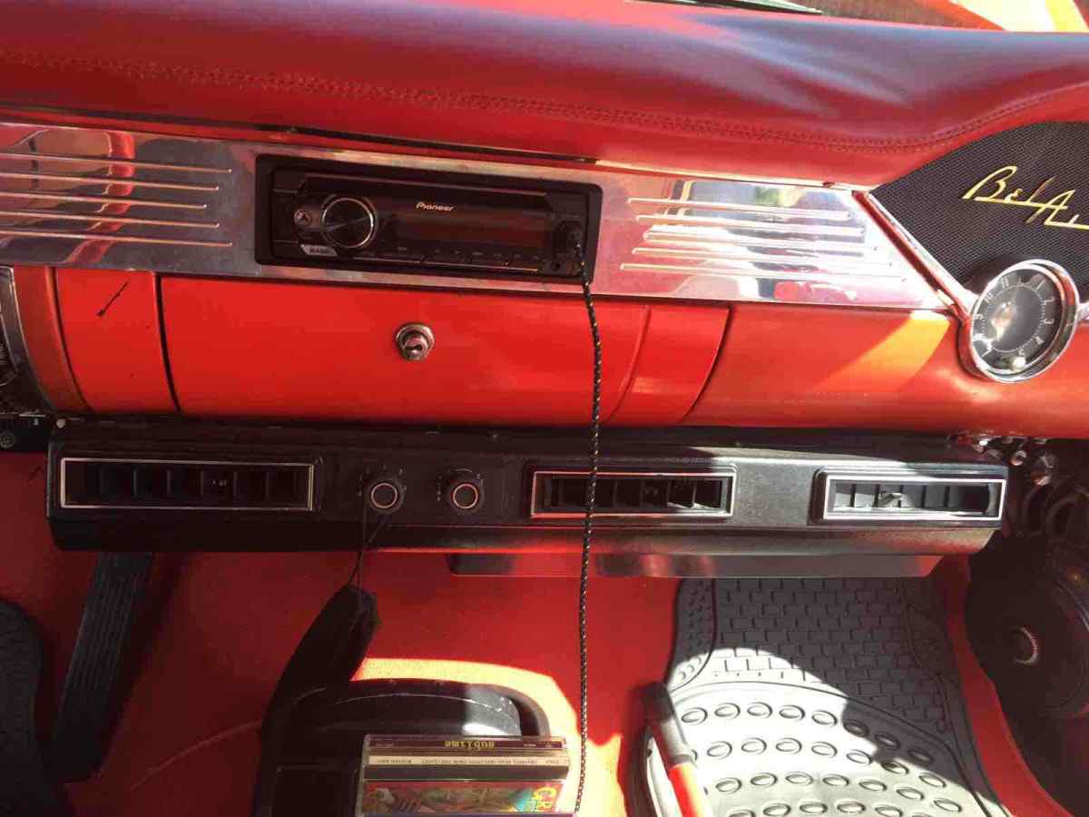 1956 Red Chevrolet belair Sedan