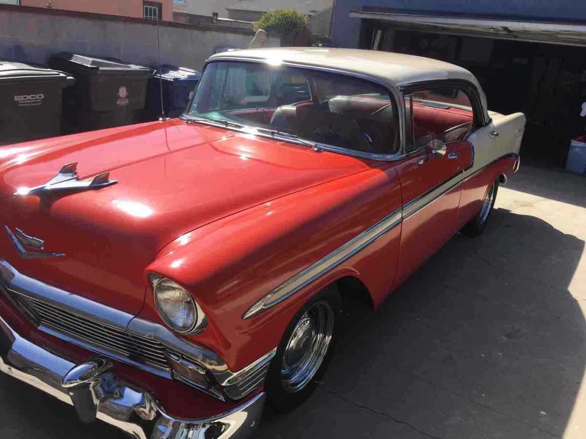 1956 Red Chevrolet belair Sedan