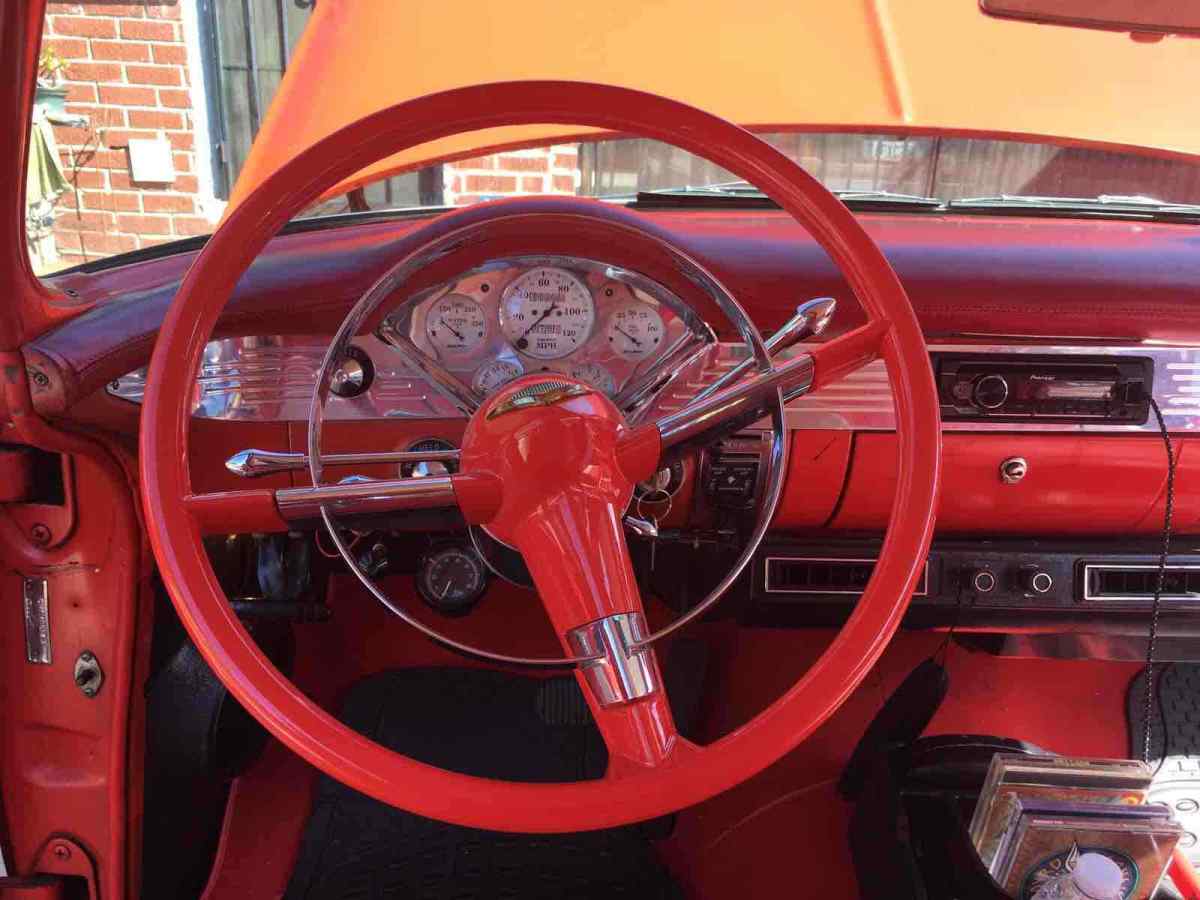 1956 Red Chevrolet belair Sedan