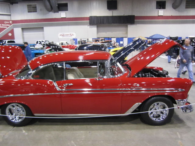 1956 Red Chevrolet Bel Air/150/210 Coupe