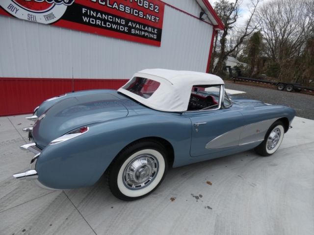 1956 Blue/Silver Chevrolet Corvette Convertible