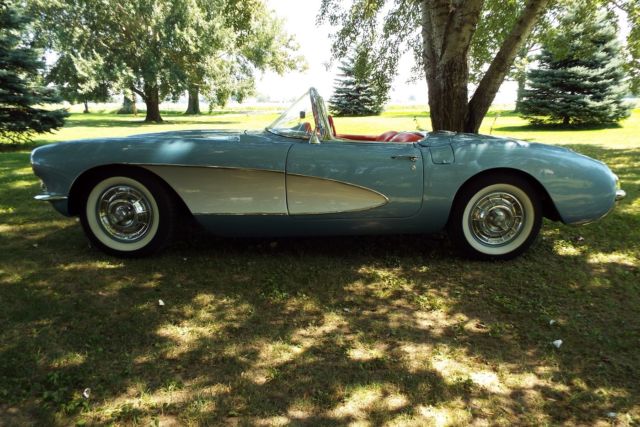 1956 Blue Chevrolet Corvette Convertible