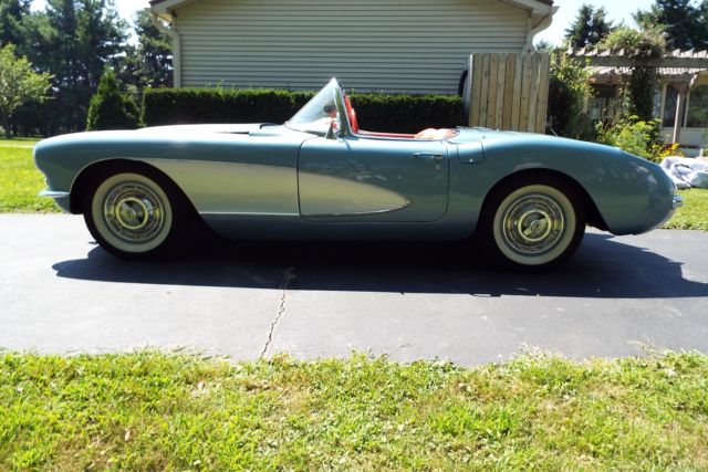 1956 Blue Chevrolet Corvette Convertible