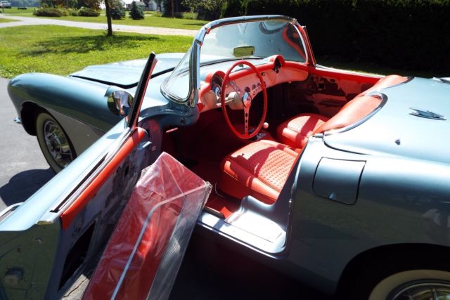 1956 Blue Chevrolet Corvette Convertible