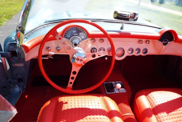 1956 Blue Chevrolet Corvette Convertible