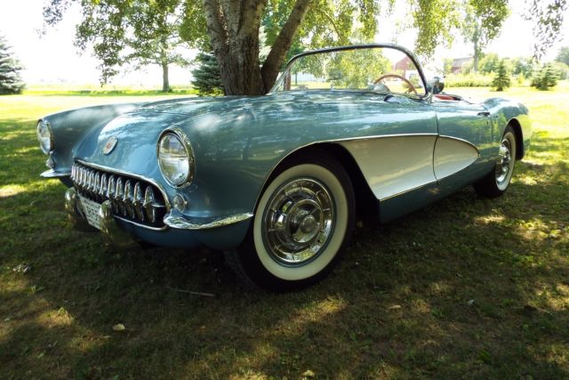 1956 Blue Chevrolet Corvette Convertible