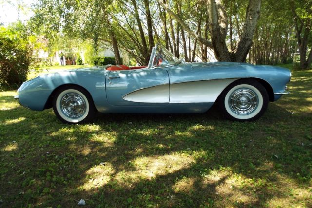 1956 Blue Chevrolet Corvette Convertible