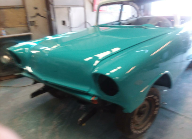 1956 Blue/white Chevrolet Del Ray 2 door