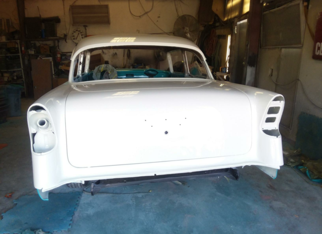 1956 Blue/white Chevrolet Del Ray 2 door