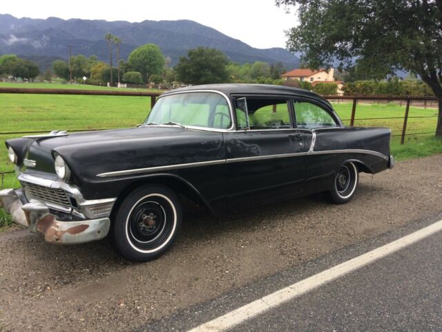 1956 Black and white Chevrolet Bel Air/150/210 Coupe