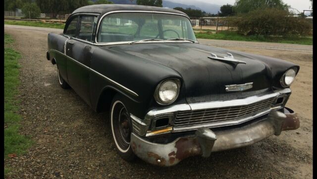 1956 Black and white Chevrolet Bel Air/150/210 Coupe