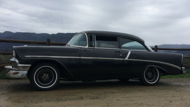 1956 Black and white Chevrolet Bel Air/150/210 Coupe