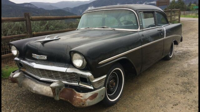 1956 Black and white Chevrolet Bel Air/150/210 Coupe