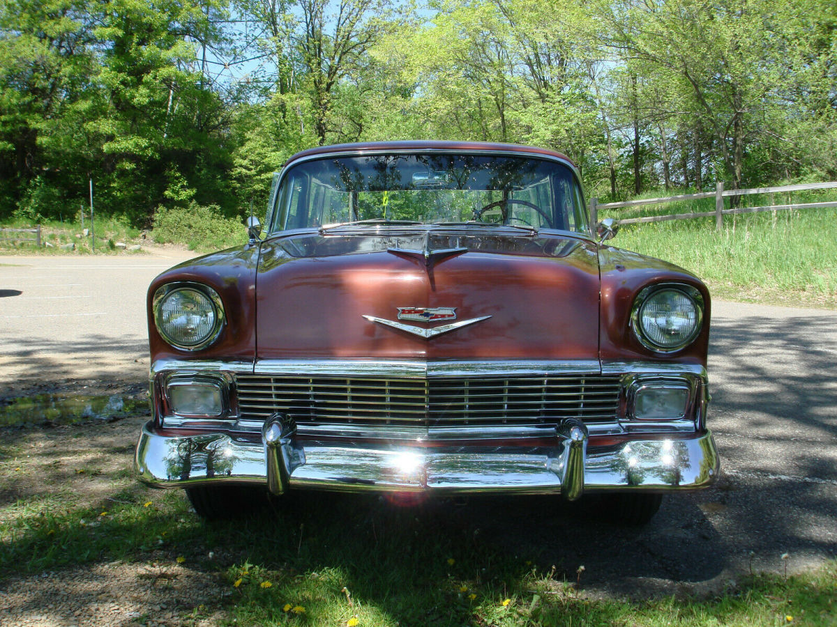 1956 Sierra Mist and Beige Chevrolet Bel Air/150/210