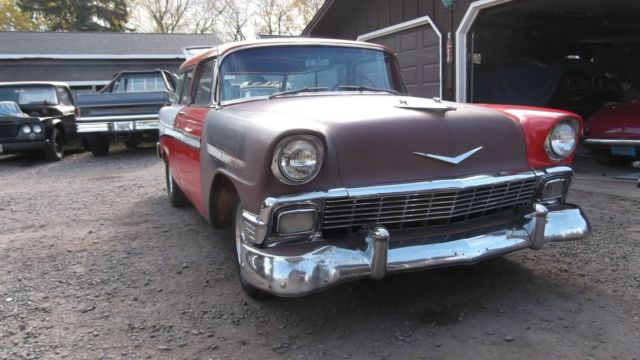 1956 red/white Chevrolet Nomad Wagon