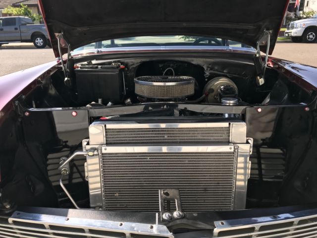 1956 Maroon Chevrolet Bel Air/150/210 2- Door Sedan