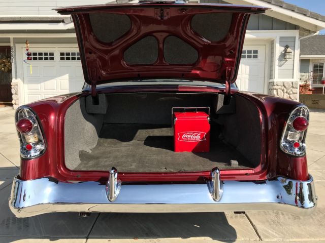 1956 Maroon Chevrolet Bel Air/150/210 2- Door Sedan