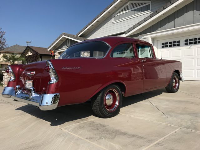1956 Maroon Chevrolet Bel Air/150/210 2- Door Sedan